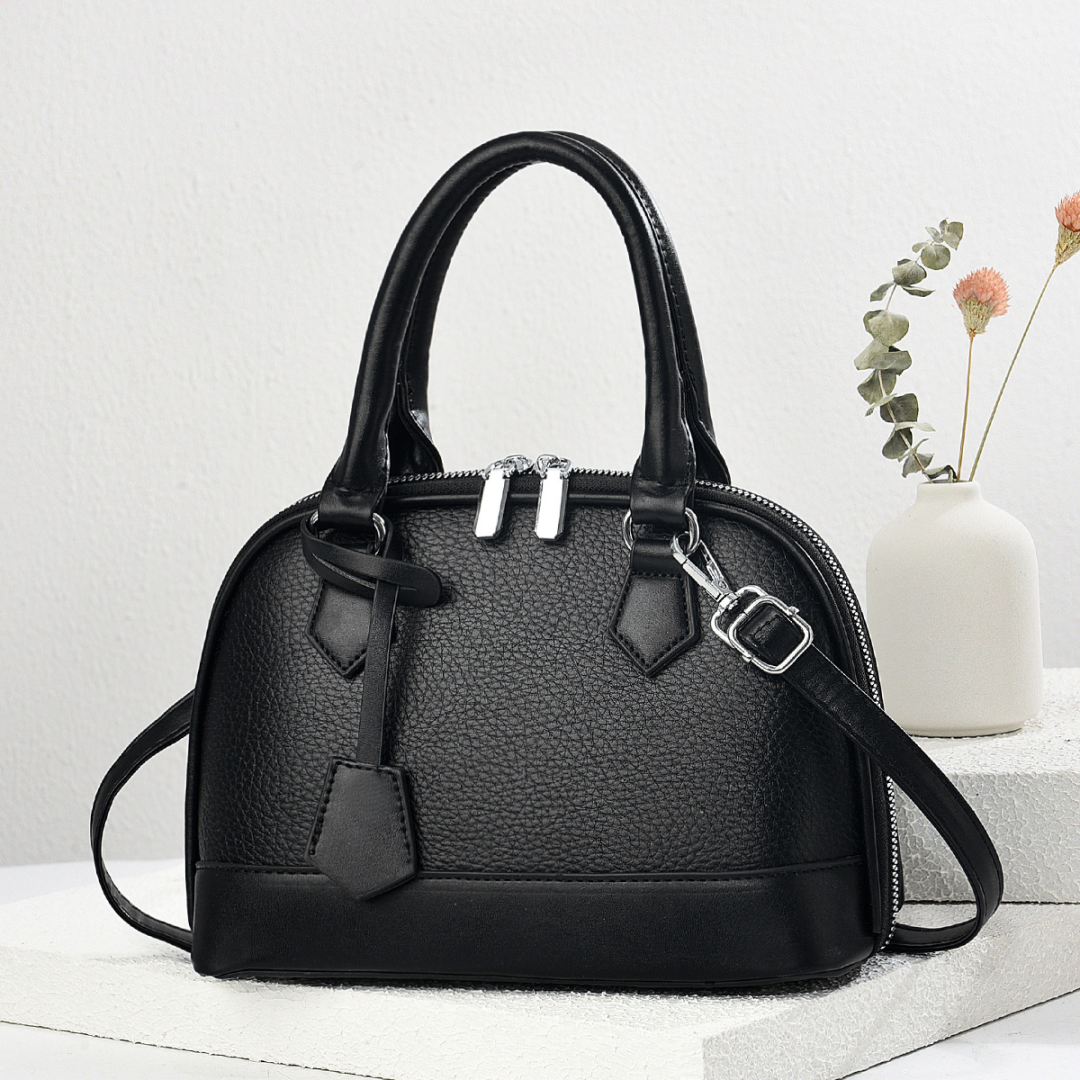Elegant Dome Top Handle Bag for Women – Structured Handbag with Shoulder Strap