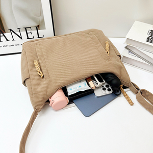 Spacious casual shoulder bag for university and daily use