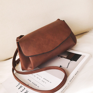 Vintage mini crossbody bag for women in dark brown