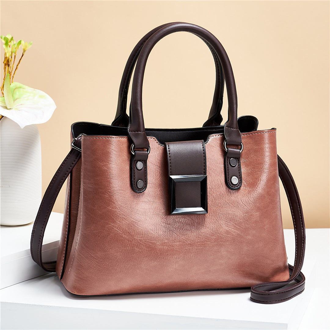 Structured Elegance PU Leather Handbag – Versatile Tote for Work & Everyday Style