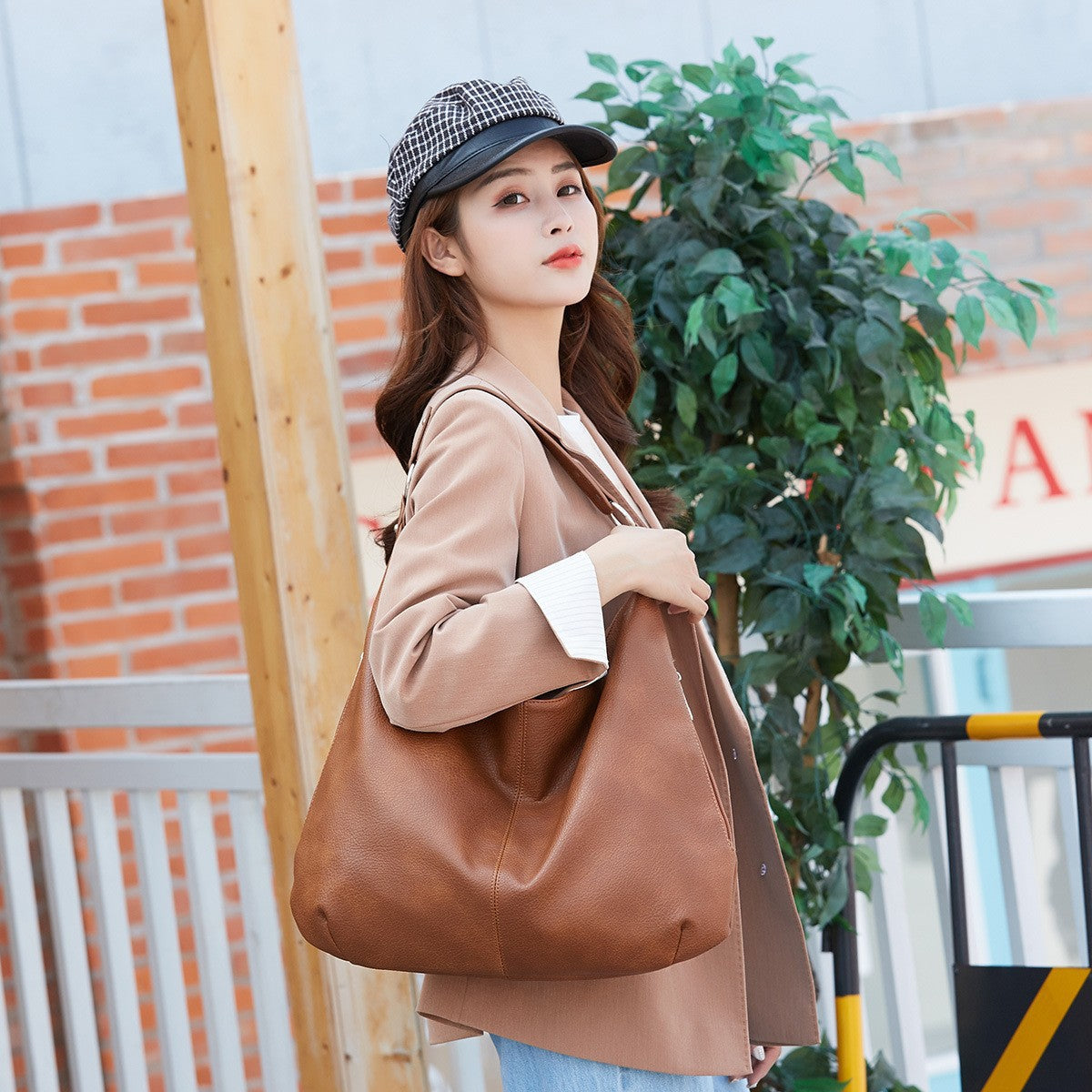 Soft Slouch Hobo Tote – Spacious, Everyday Comfort - Brown and Burgundy