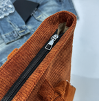 Trendy Large-Capacity Corduroy Carry Tote Bag