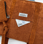 Trendy Large-Capacity Corduroy Carry Tote Bag