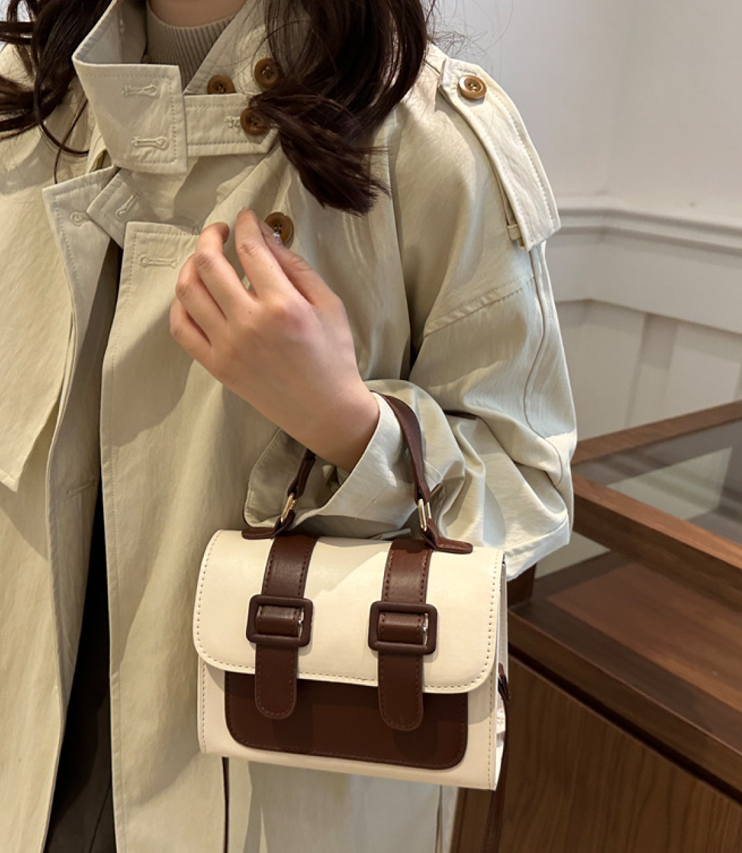 Dual Buckle Mini Satchel – Compact, Stylish & Everyday Ready