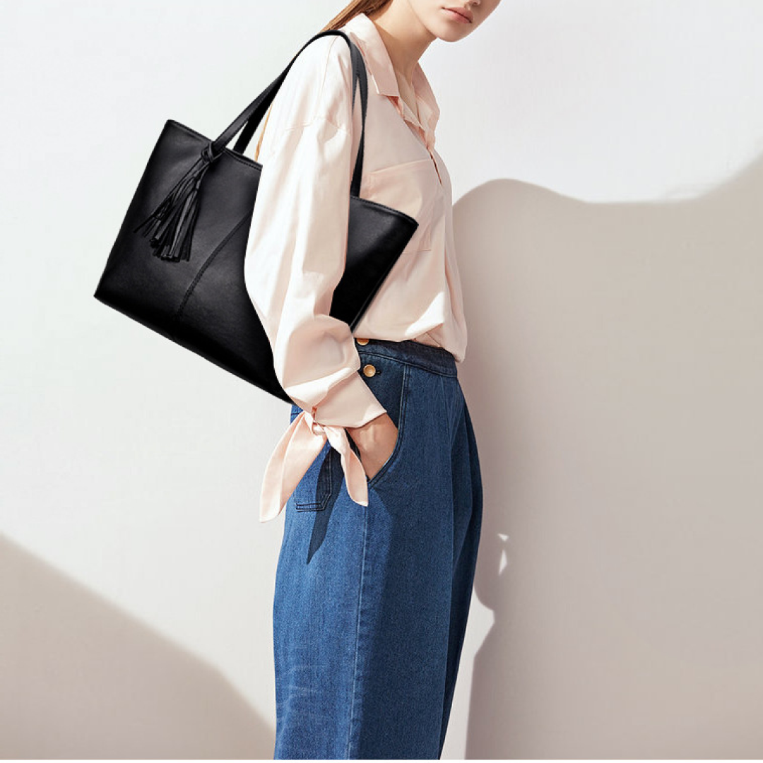 Classic Black Everyday Tote