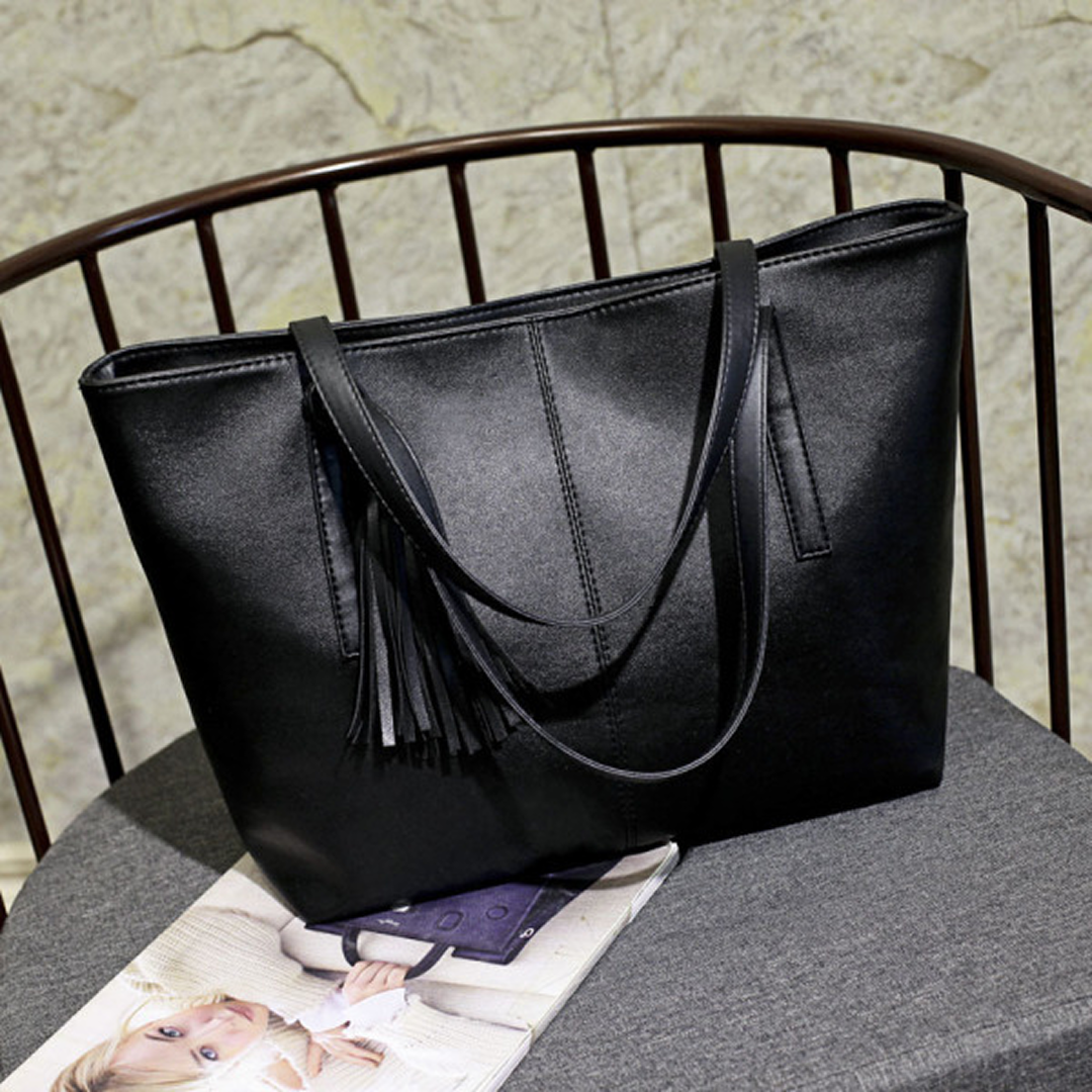 Classic Black Everyday Tote