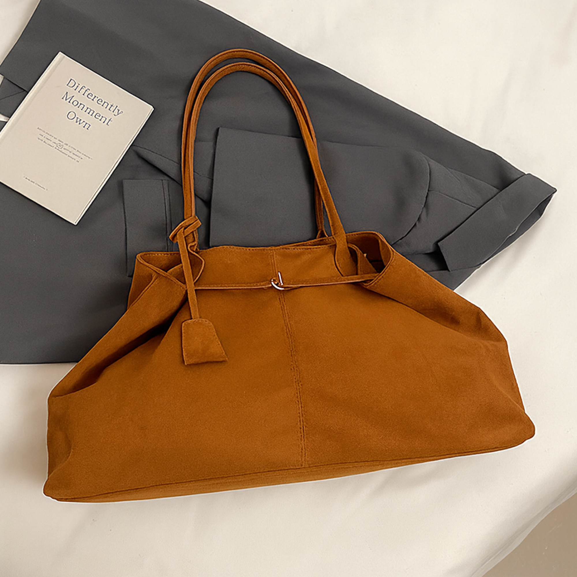 Soft Suede Tote Bag – Spacious, Chic & Effortlessly Versatile