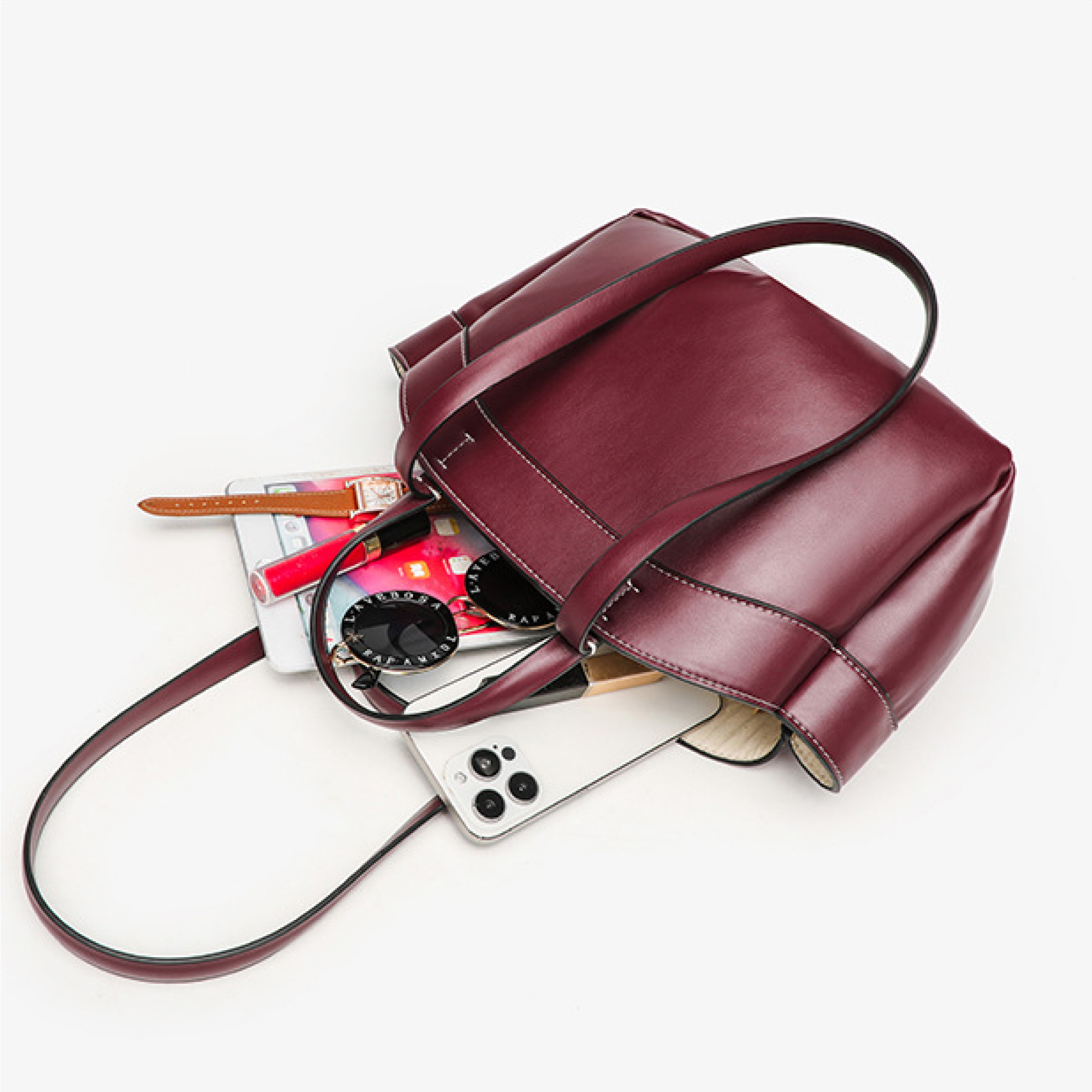 Structured PU Leather Tote – Elegant Shape, Everyday Ease