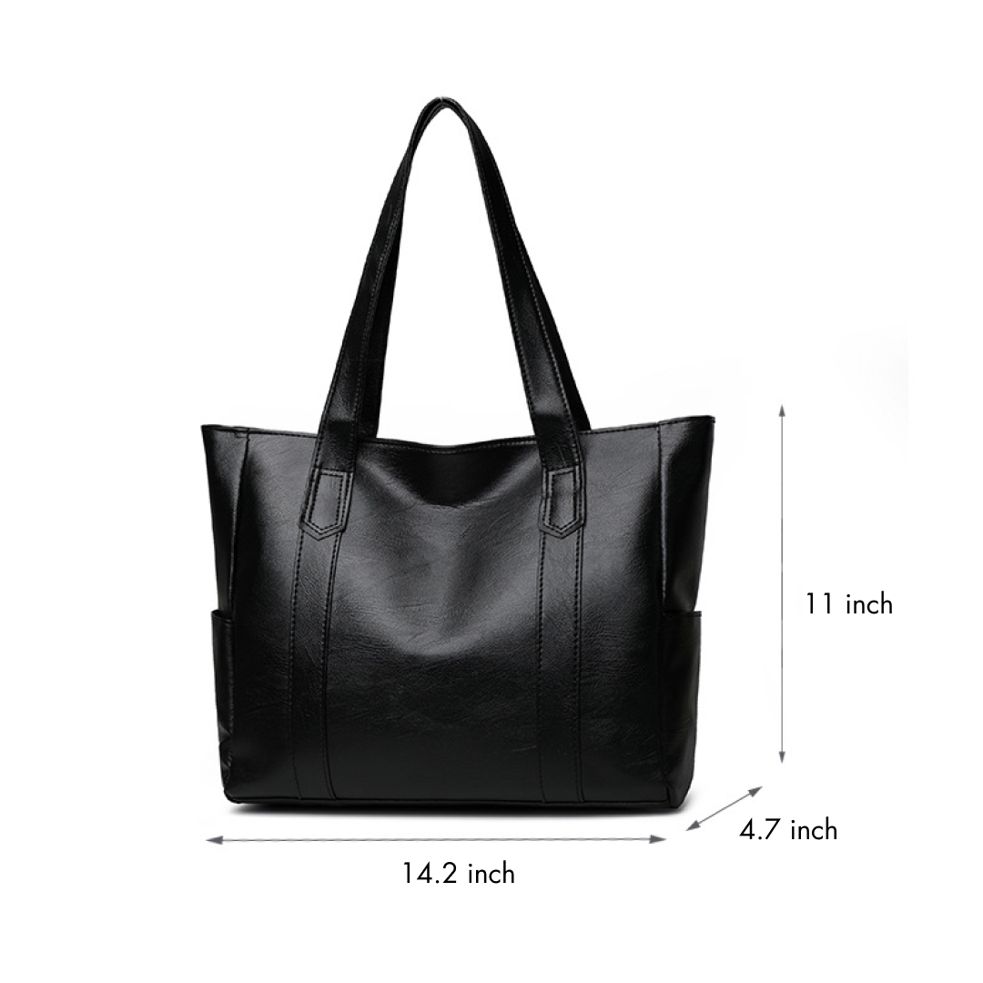 Black shoulder bag measurement