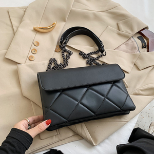 Black women’s crossbody bag with chain strap