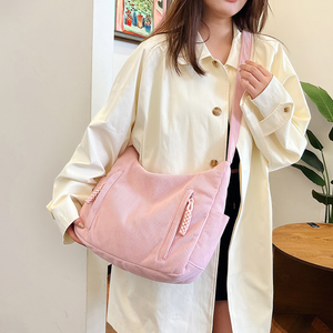 Women’s corduroy everyday shoulder bag