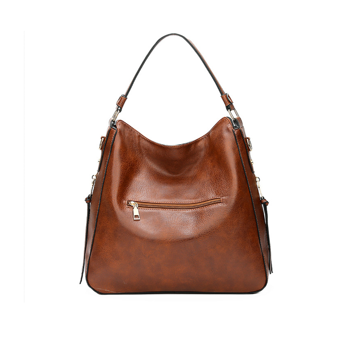 Premium Brown and Wine Red Faux Leather Hobo Bag for Women | Spacious & Stylish