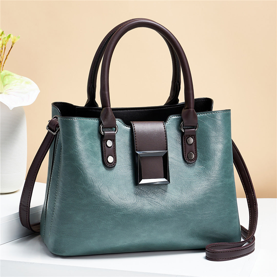 Structured Elegance PU Leather Handbag – Versatile Tote for Work & Everyday Style
