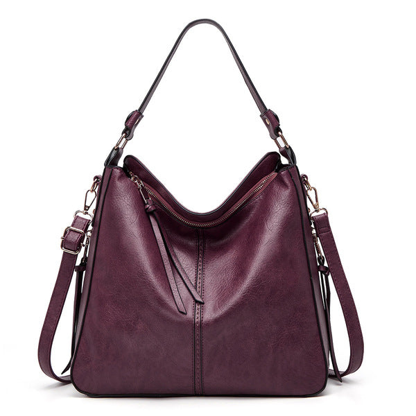 Premium Brown and Wine Red Faux Leather Hobo Bag for Women | Spacious & Stylish