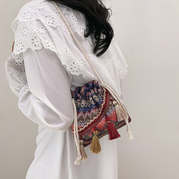 livoree Boho Tassel Pouch