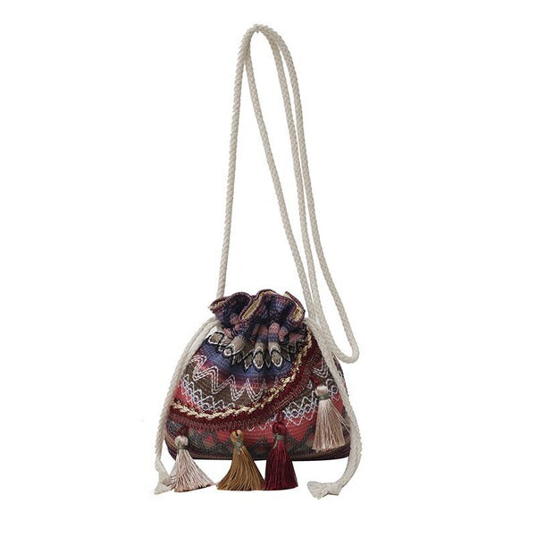 livoree Boho Tassel Pouch