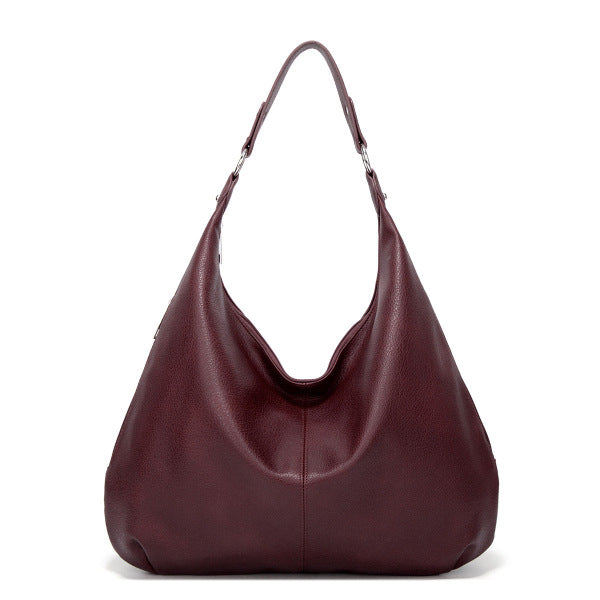 Soft Slouch Hobo Tote – Spacious, Everyday Comfort - Burgundy and Brown
