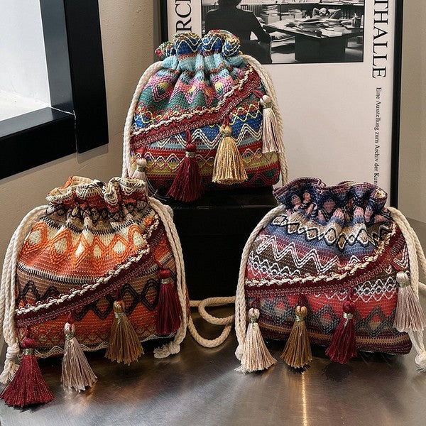 livoree Boho Tassel Pouch