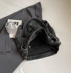 Washed Denim Ease Large Capacity Shoulder Tote Bag