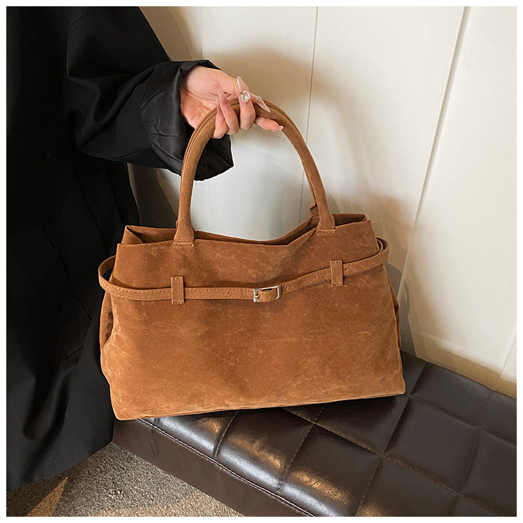 Retro Suede Handbag – Timeless Elegance, Everyday Functionality
