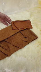 Trendy Large-Capacity Corduroy Carry Tote Bag